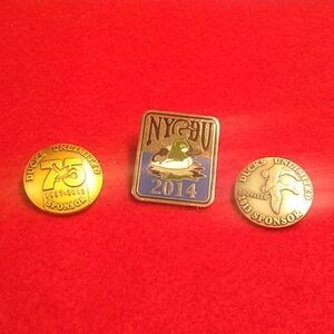 Ducks Unlimited Sponsor pins and 2014 NY DU Pin Outdoor Ducks Wildlife